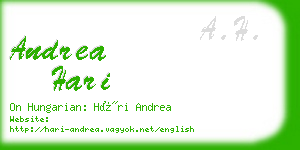 andrea hari business card